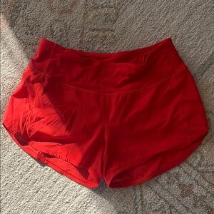 Women's Red Athletic Shorts